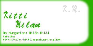 kitti milan business card