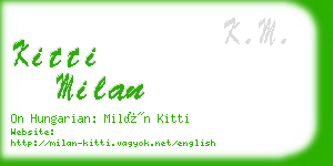 kitti milan business card